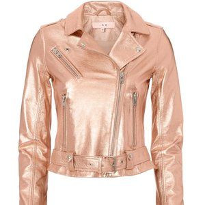 IRO Brooklyn Rose Gold Leather Jacket